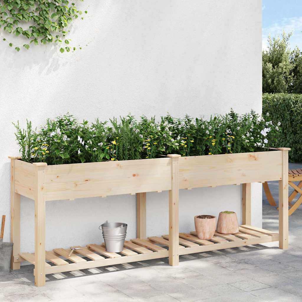 Garten-Pflanzgefäß Beige 203 x 53 x 76,5 cm