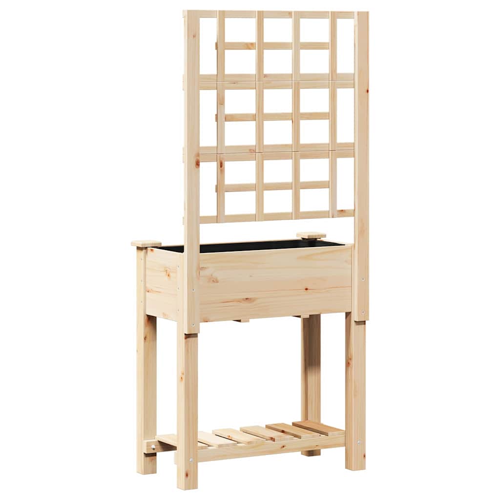 Garten-Pflanzgefäß Beige 71 x 38 x 152 cm Massivholz aus Fichte