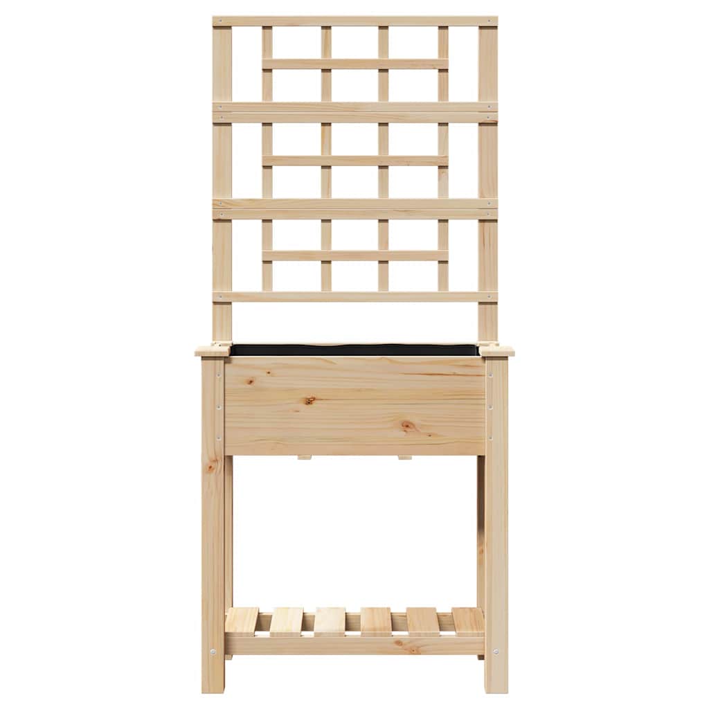 Garten-Pflanzgefäß Beige 71 x 38 x 152 cm Massivholz aus Fichte