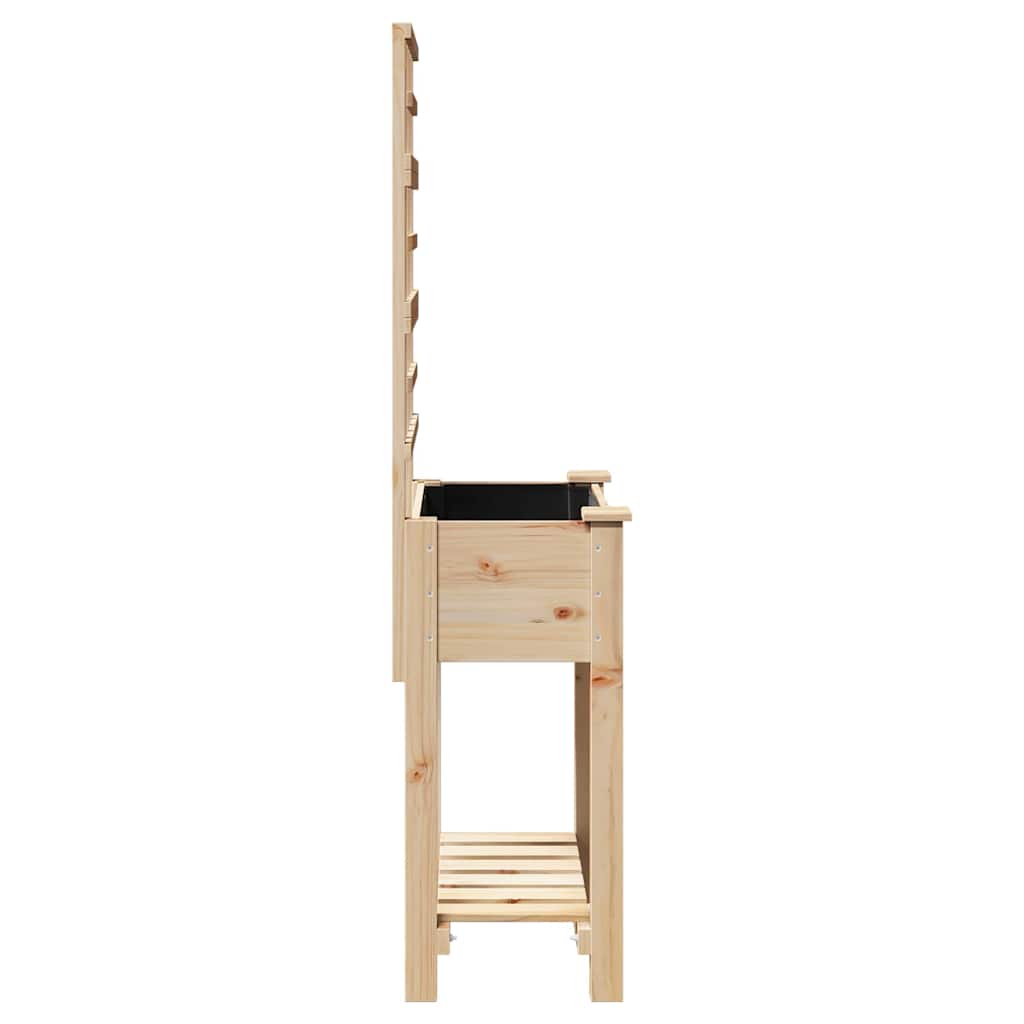 Garten-Pflanzgefäß Beige 71 x 38 x 152 cm Massivholz aus Fichte