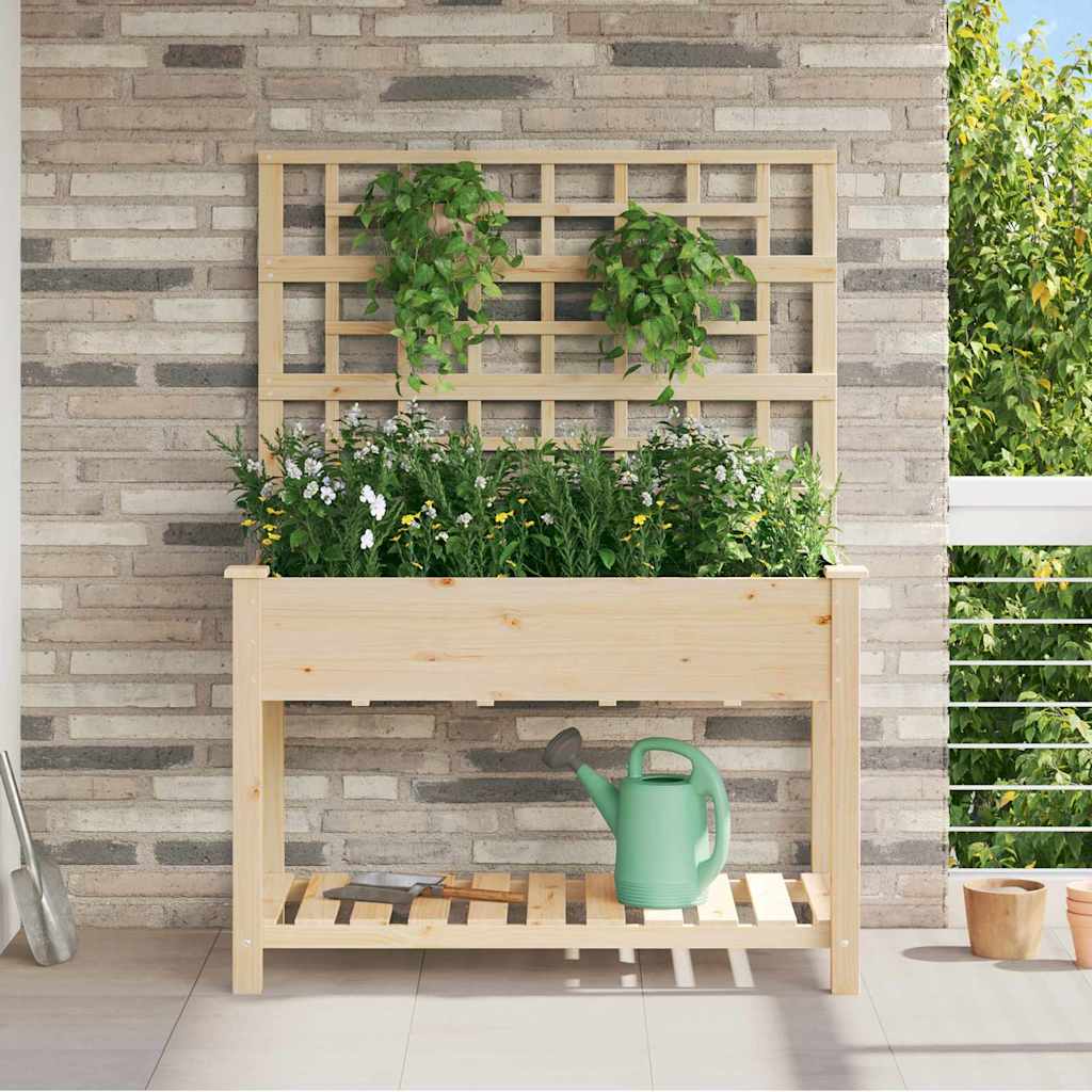 Garten-Pflanzgefäß Beige 115 x 60,5 x 153 cm
