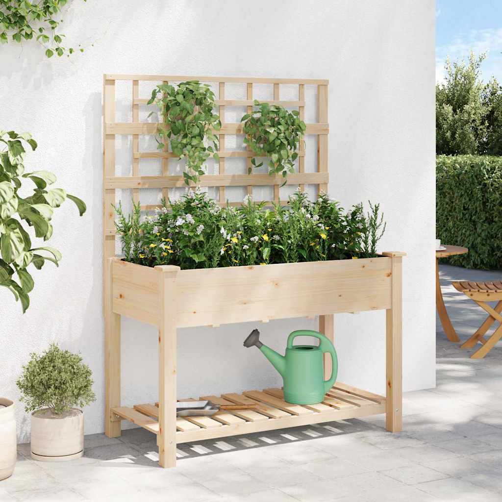 Garten-Pflanzgefäß Beige 115 x 60,5 x 153 cm