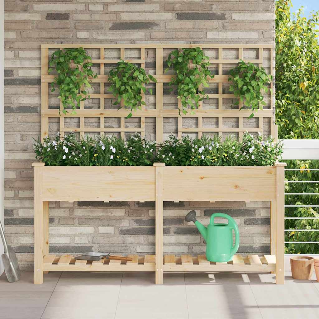 Garten-Pflanzgefäß Beige 161 x 46 x 152,5 cm