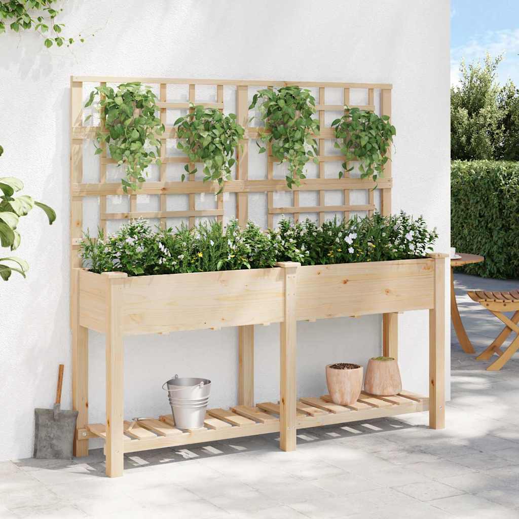 Garten-Pflanzgefäß Beige 161 x 46 x 152,5 cm