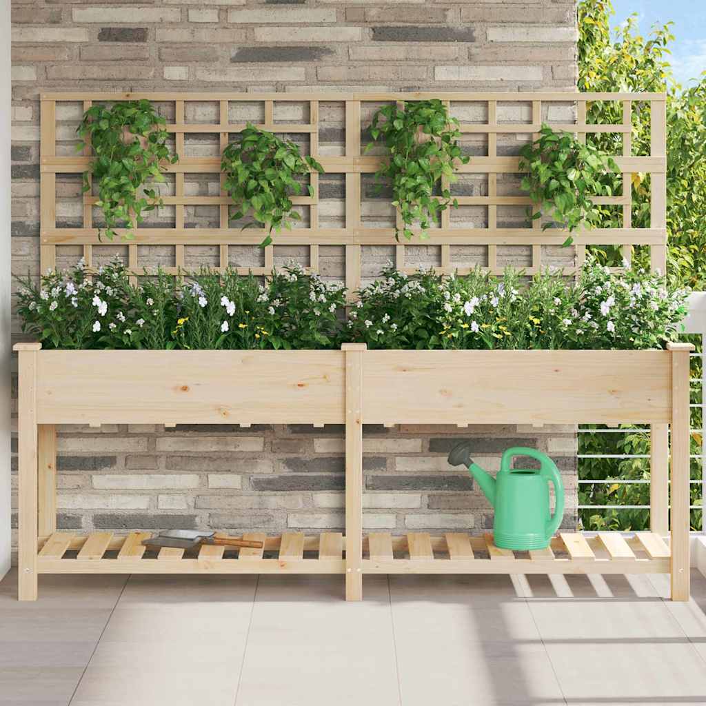 Garten-Pflanzgefäß Beige 203,5 x 54 x 152,5 cm