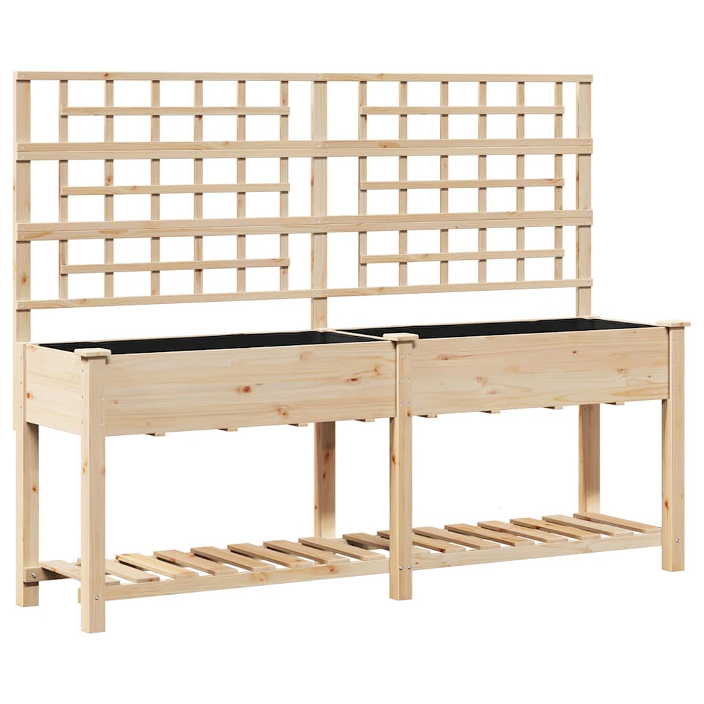 Garten-Pflanzgefäß Beige 203,5 x 54 x 152,5 cm