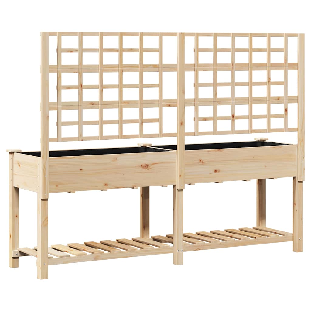 Garten-Pflanzgefäß Beige 203,5 x 54 x 152,5 cm