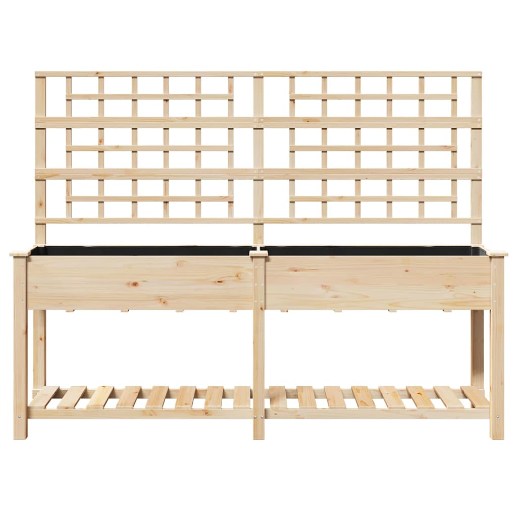 Garten-Pflanzgefäß Beige 203,5 x 54 x 152,5 cm