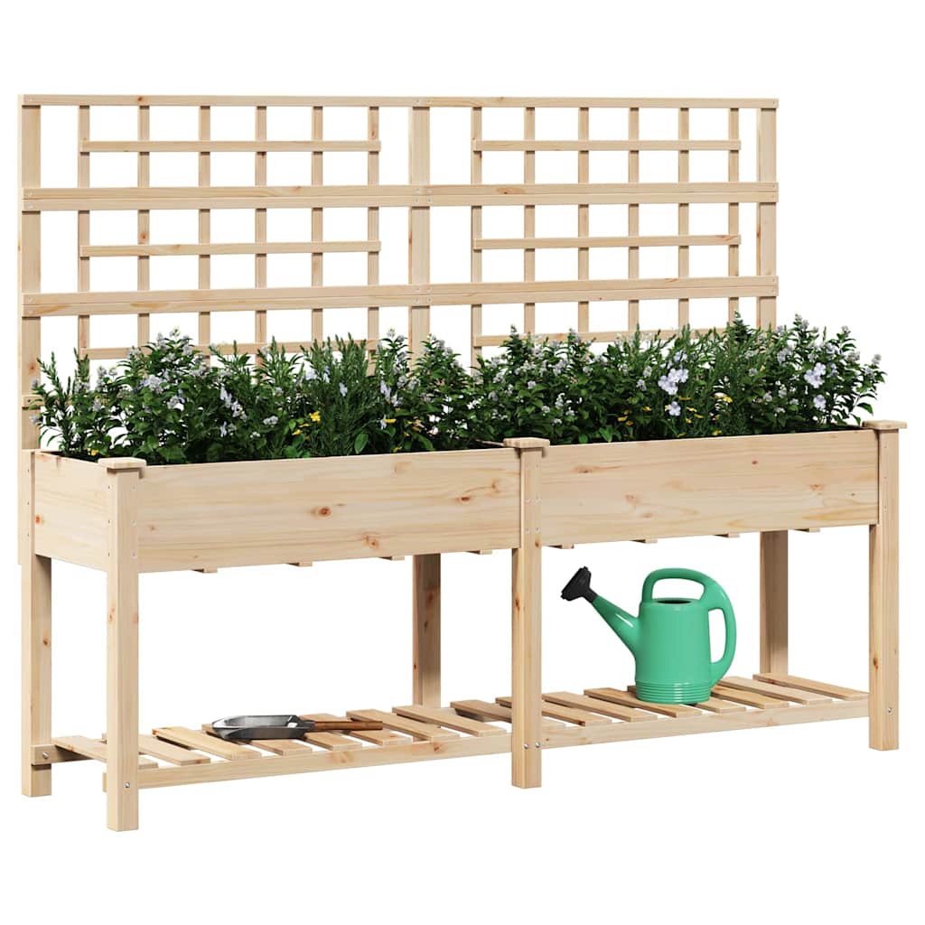 Garten-Pflanzgefäß Beige 203,5 x 54 x 152,5 cm