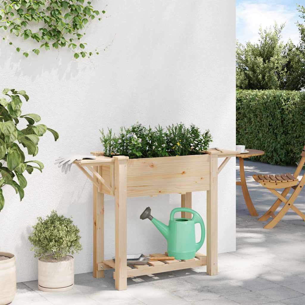 Garten-Pflanzgefäß Beige 111 x 37 x 76,5 cm