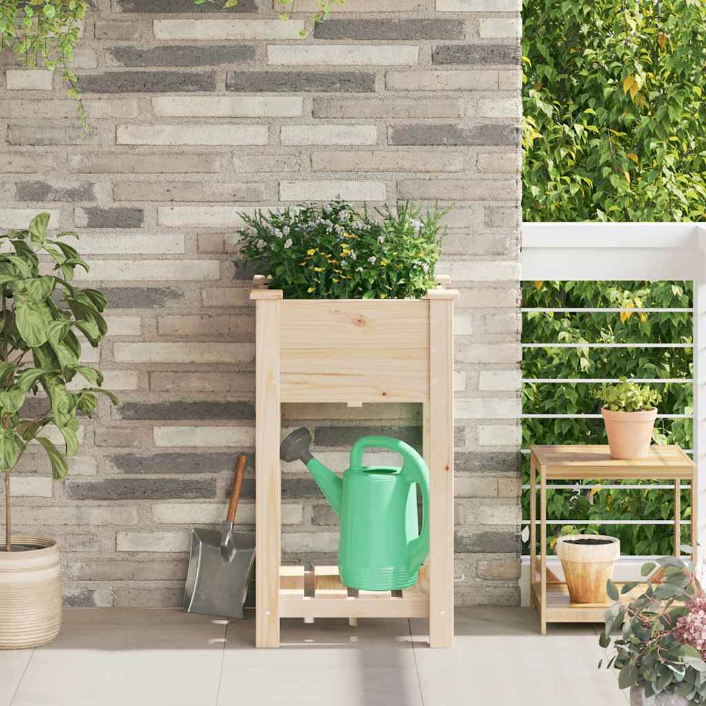 Garten-Pflanzgefäß Beige 45 x 45 x 76,5 cm