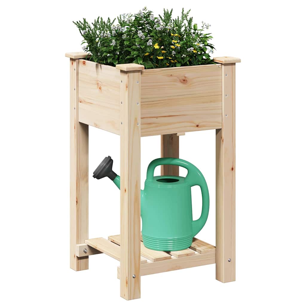 Garten-Pflanzgefäß Beige 45 x 45 x 76,5 cm