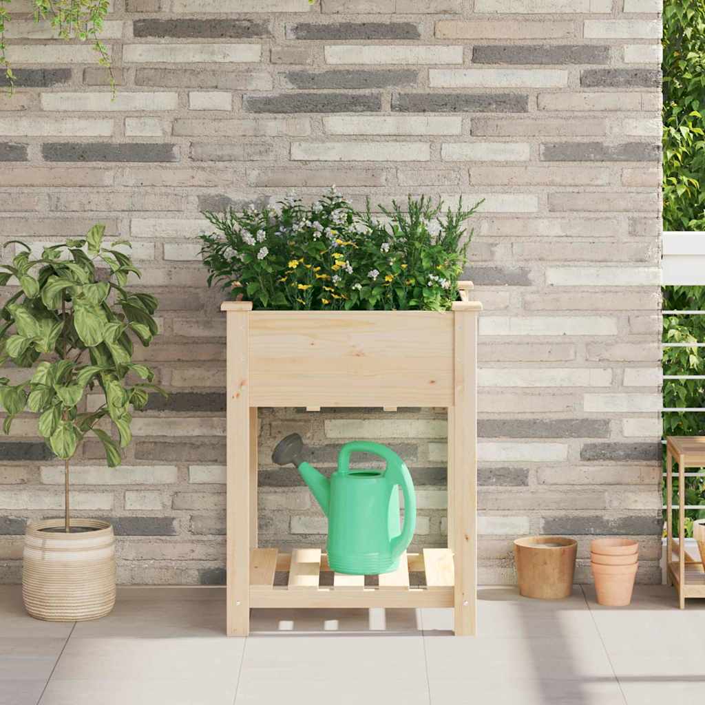 Garten-Pflanzgefäß Beige 60,5 x 60 x 76,5 cm