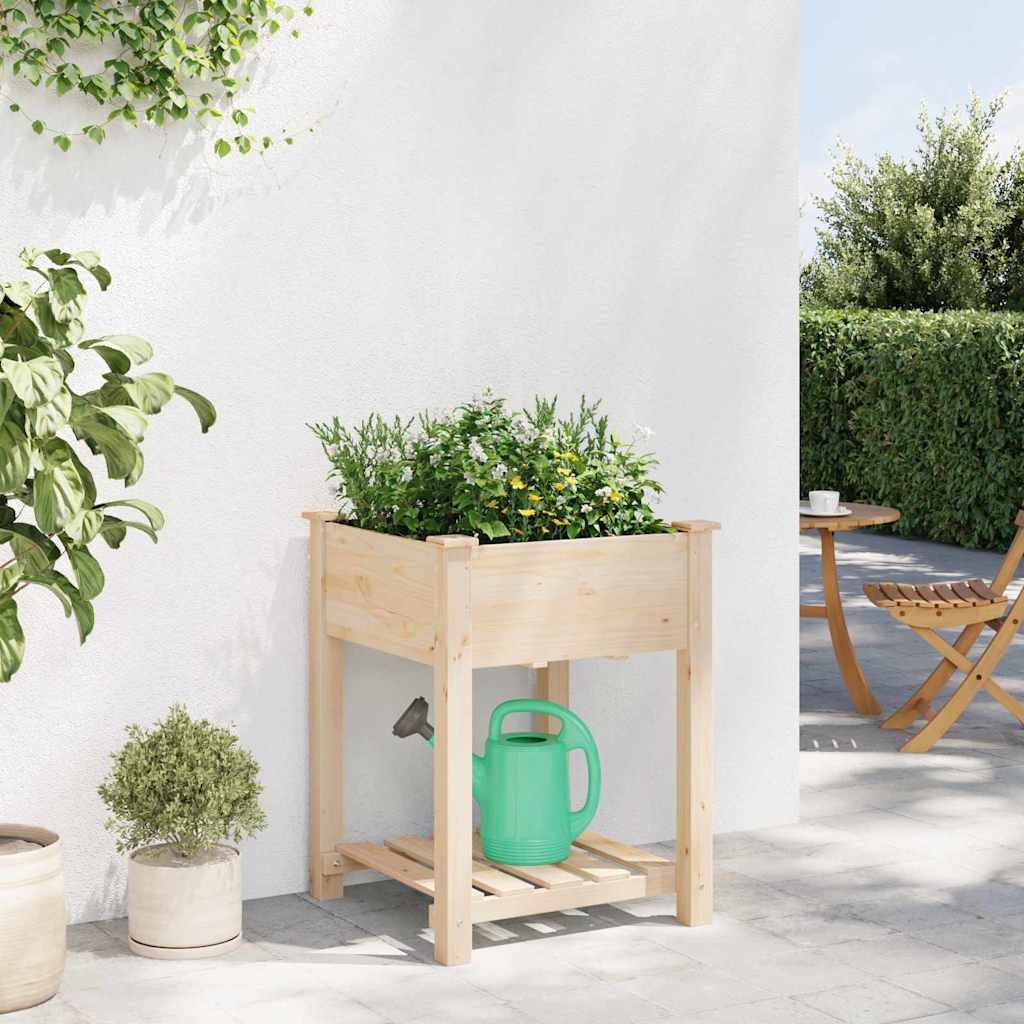 Garten-Pflanzgefäß Beige 60,5 x 60 x 76,5 cm