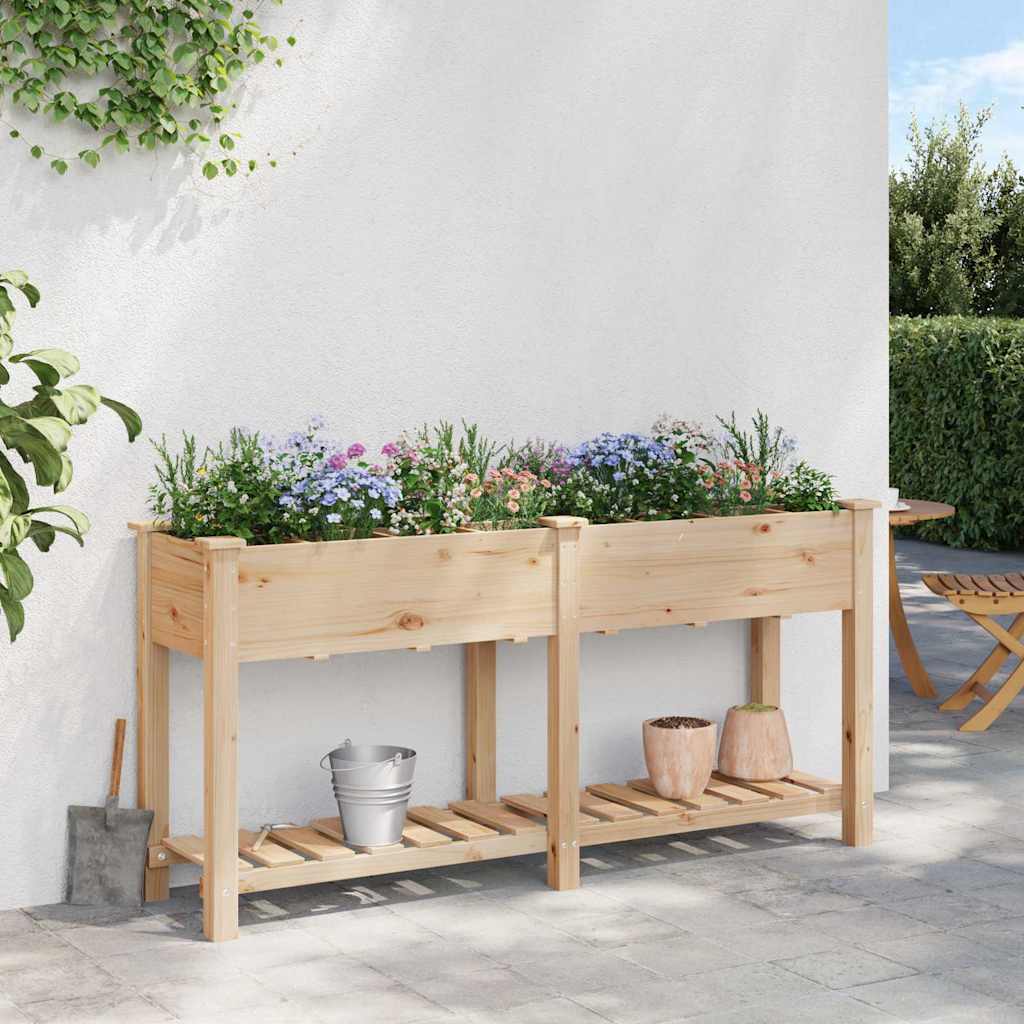 Garten-Pflanzgefäß Beige 161,5 x 45 x 76,5 cm