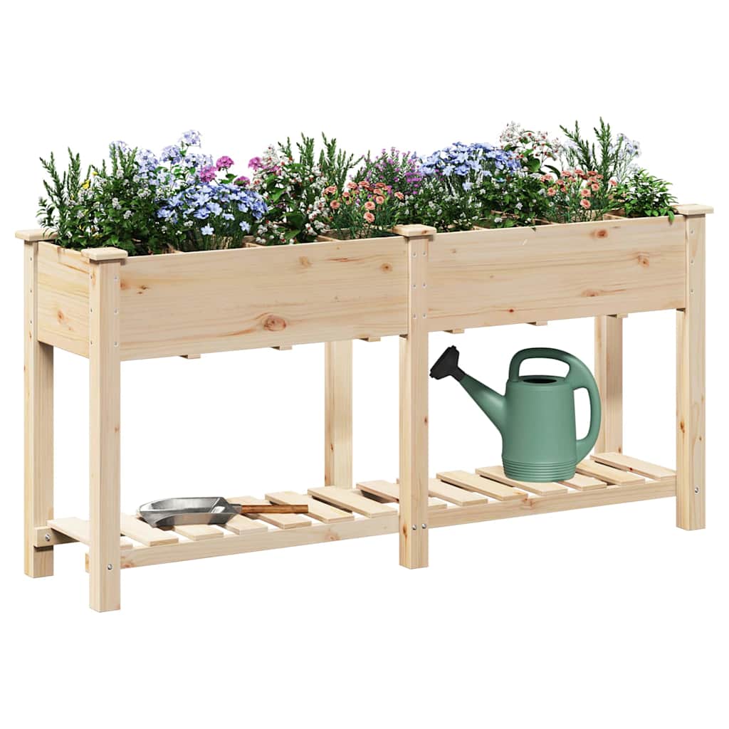 Gartenblumentopf mit Regal Beige 161,5 x 45 x 76,5 cm