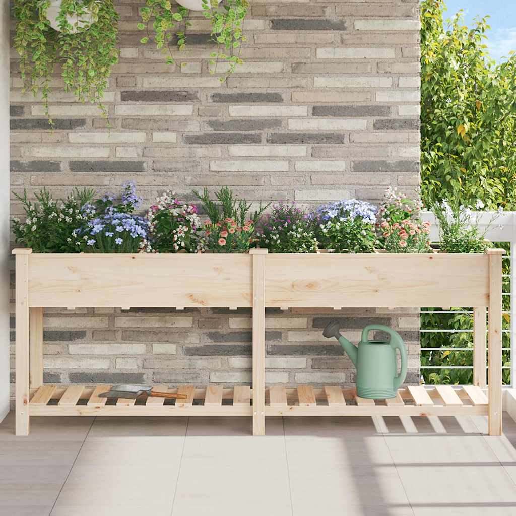 Garten-Pflanzgefäß Beige 203,5 x 53 x 76,5 cm