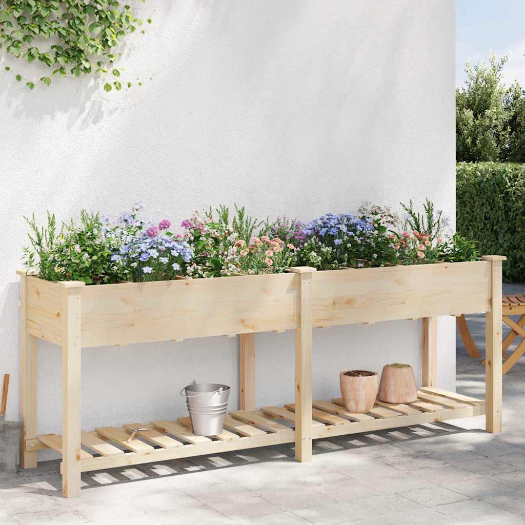 Garten-Pflanzgefäß Beige 203,5 x 53 x 76,5 cm