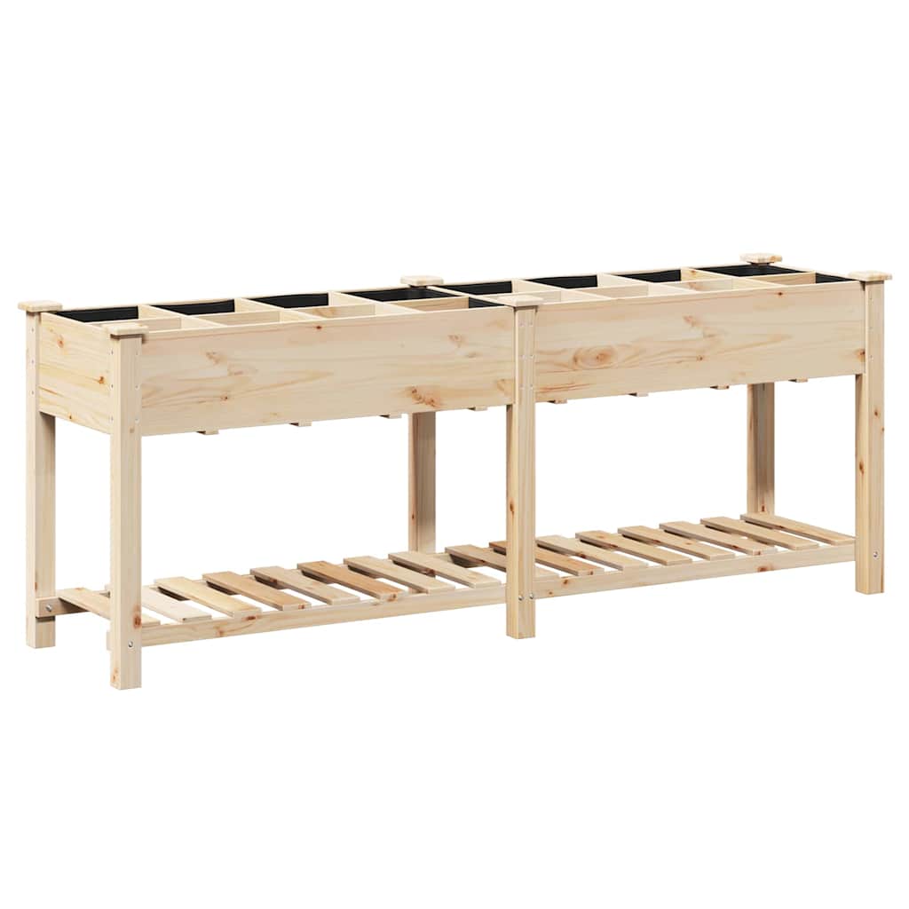 Garten-Pflanzgefäß Beige 203,5 x 53 x 76,5 cm
