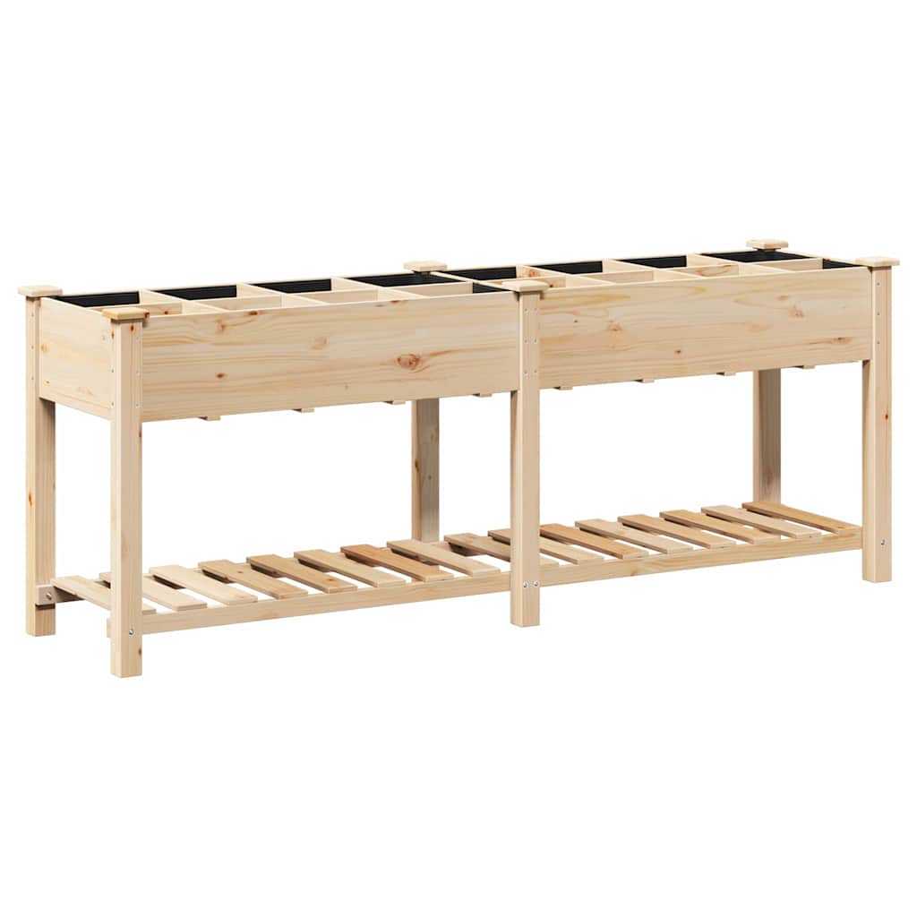 Garten-Pflanzgefäß Beige 203,5 x 53 x 76,5 cm