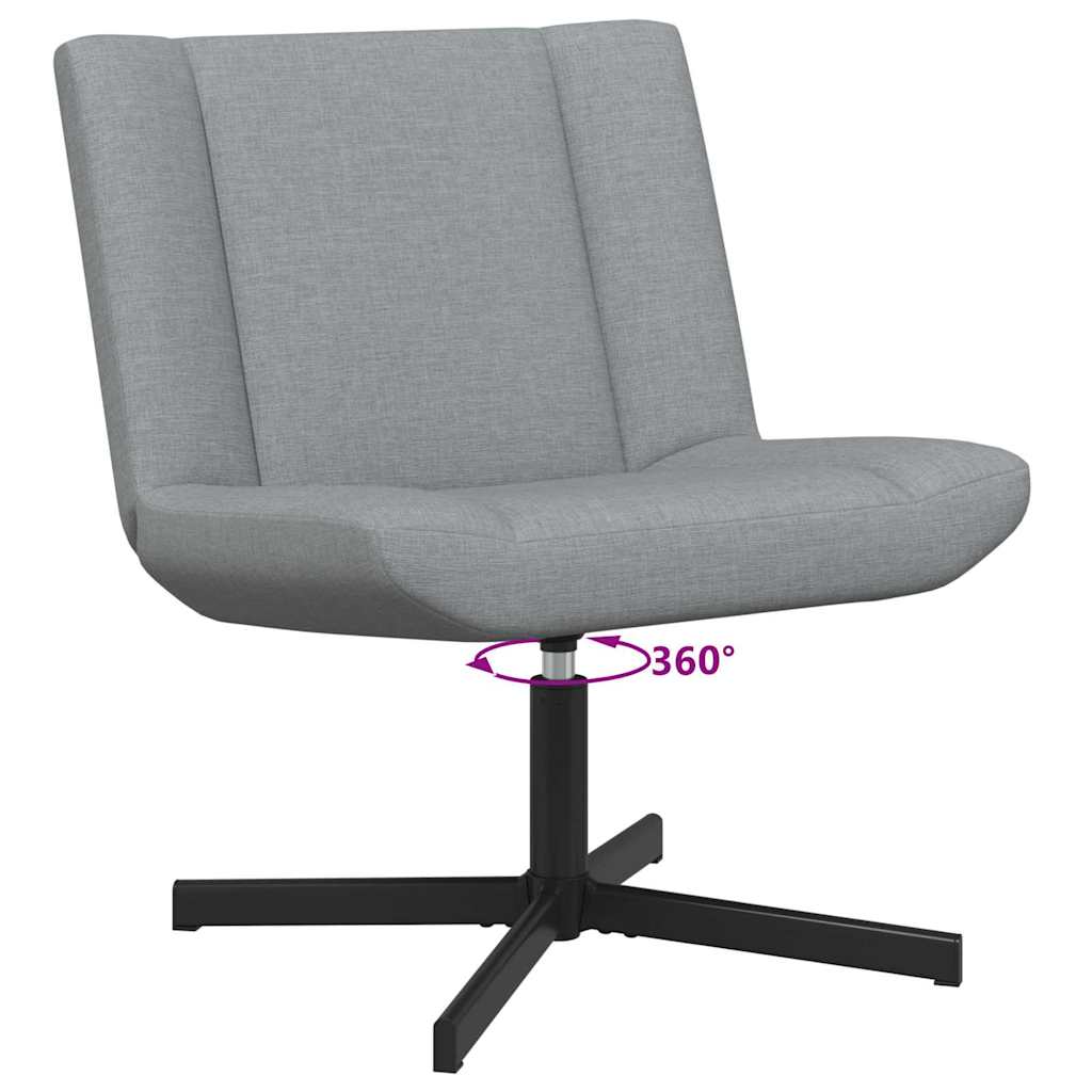 Drehstuhl Hellgrau 63 x 75 x 76 cm Stoff