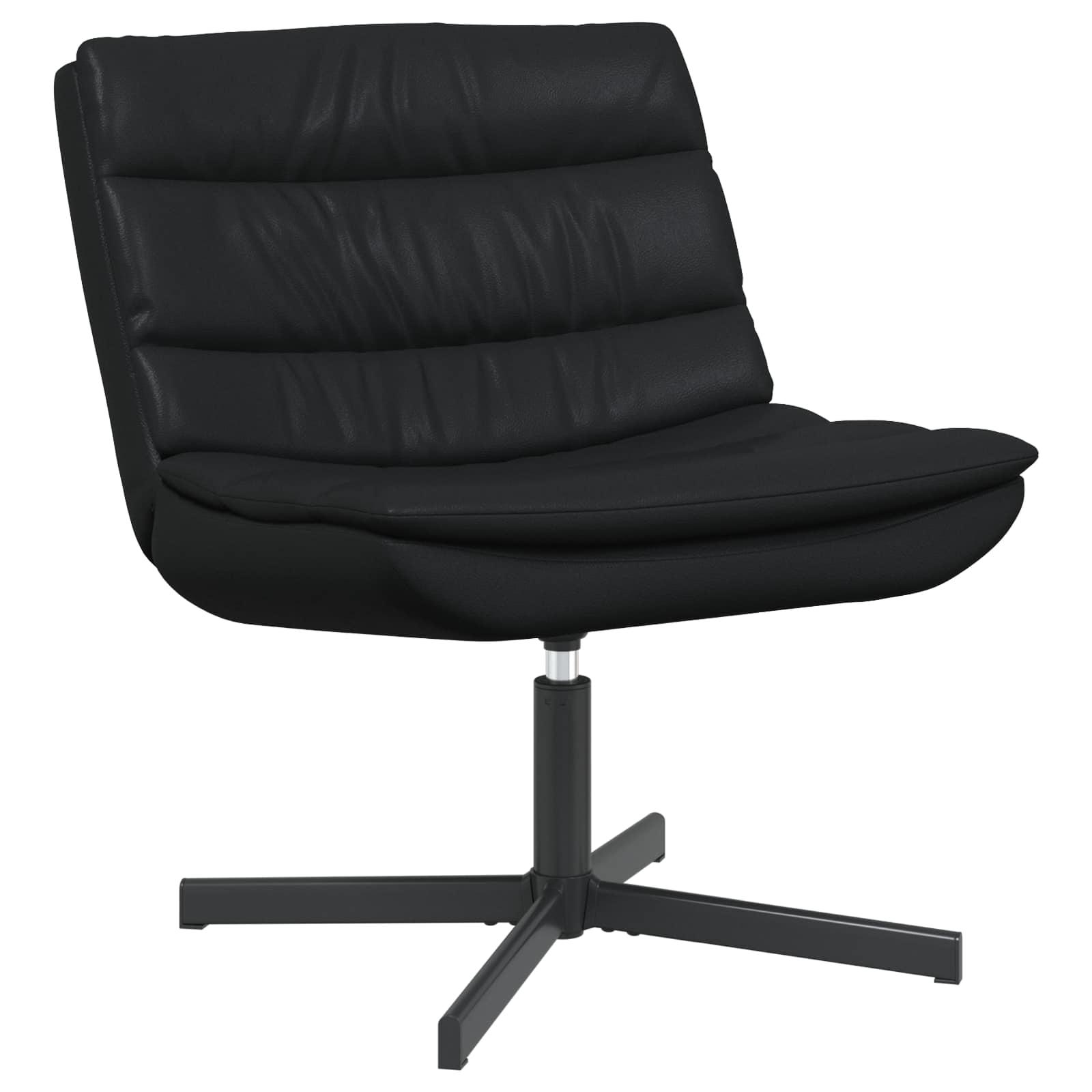 Drehstuhl Schwarz 63 x 75 x 76 cm Glänzendes PU