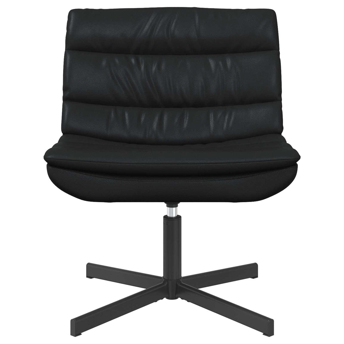 Drehstuhl Schwarz 63 x 75 x 76 cm Glänzendes PU
