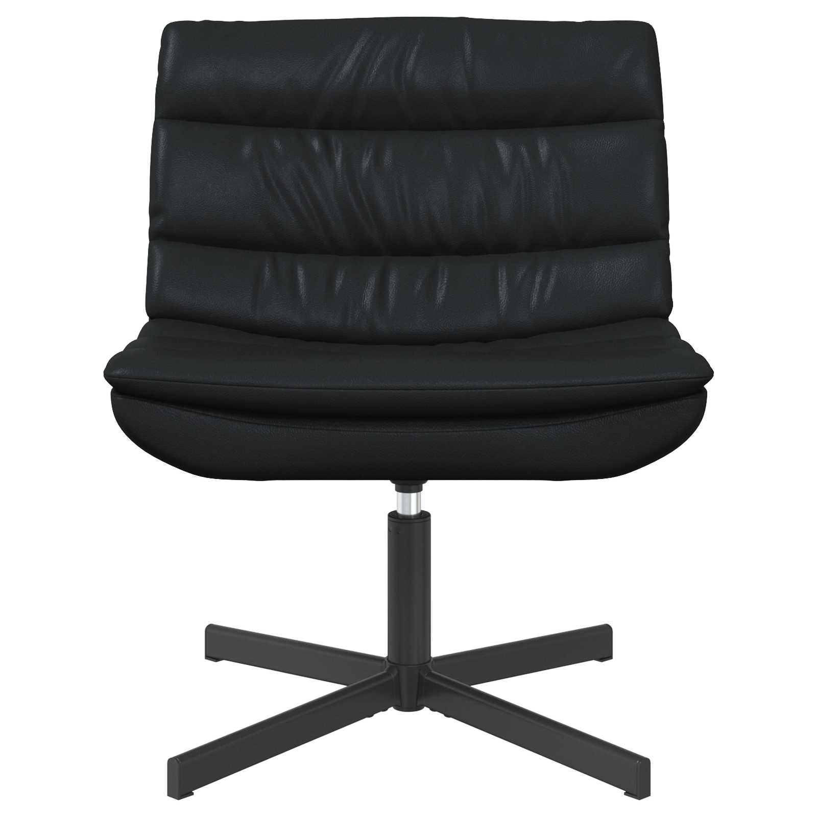 Drehstuhl Schwarz 63 x 75 x 76 cm Glänzendes PU