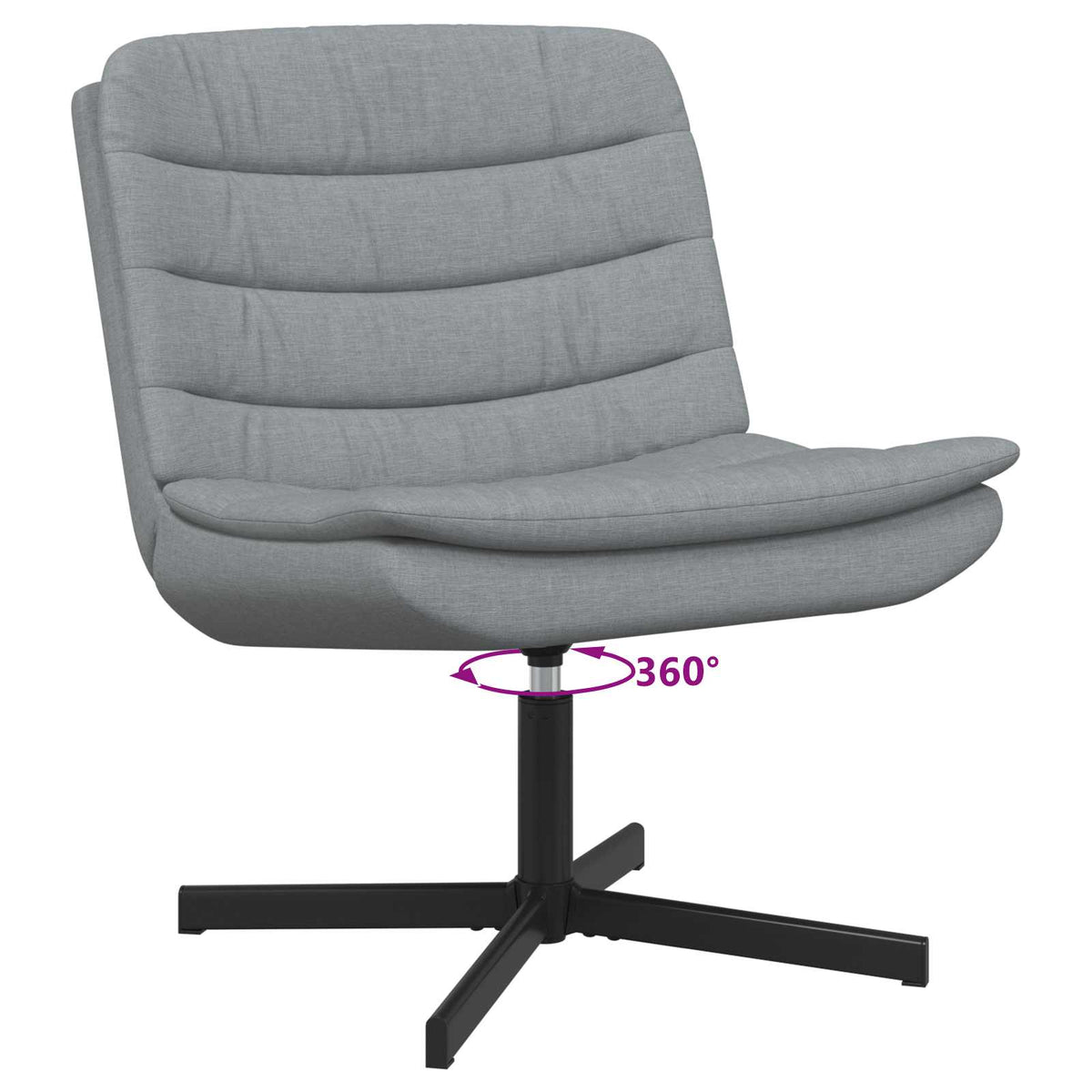 Drehstuhl Hellgrau 63 x 75 x 76 cm Stoff