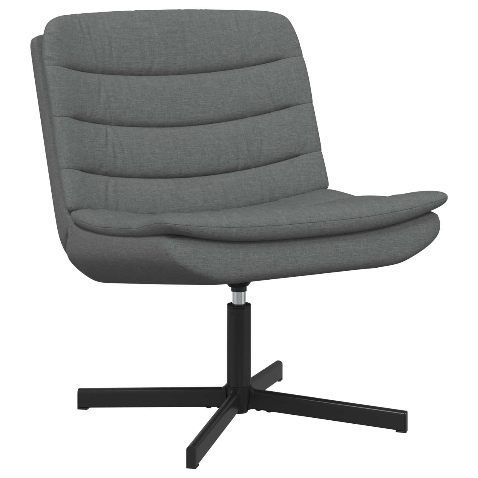 Drehstuhl Dunkelgrau 63 x 75 x 76 cm Stoff