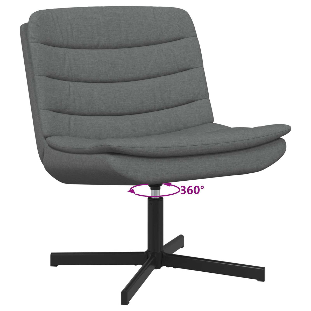 Drehstuhl Dunkelgrau 63 x 75 x 76 cm Stoff