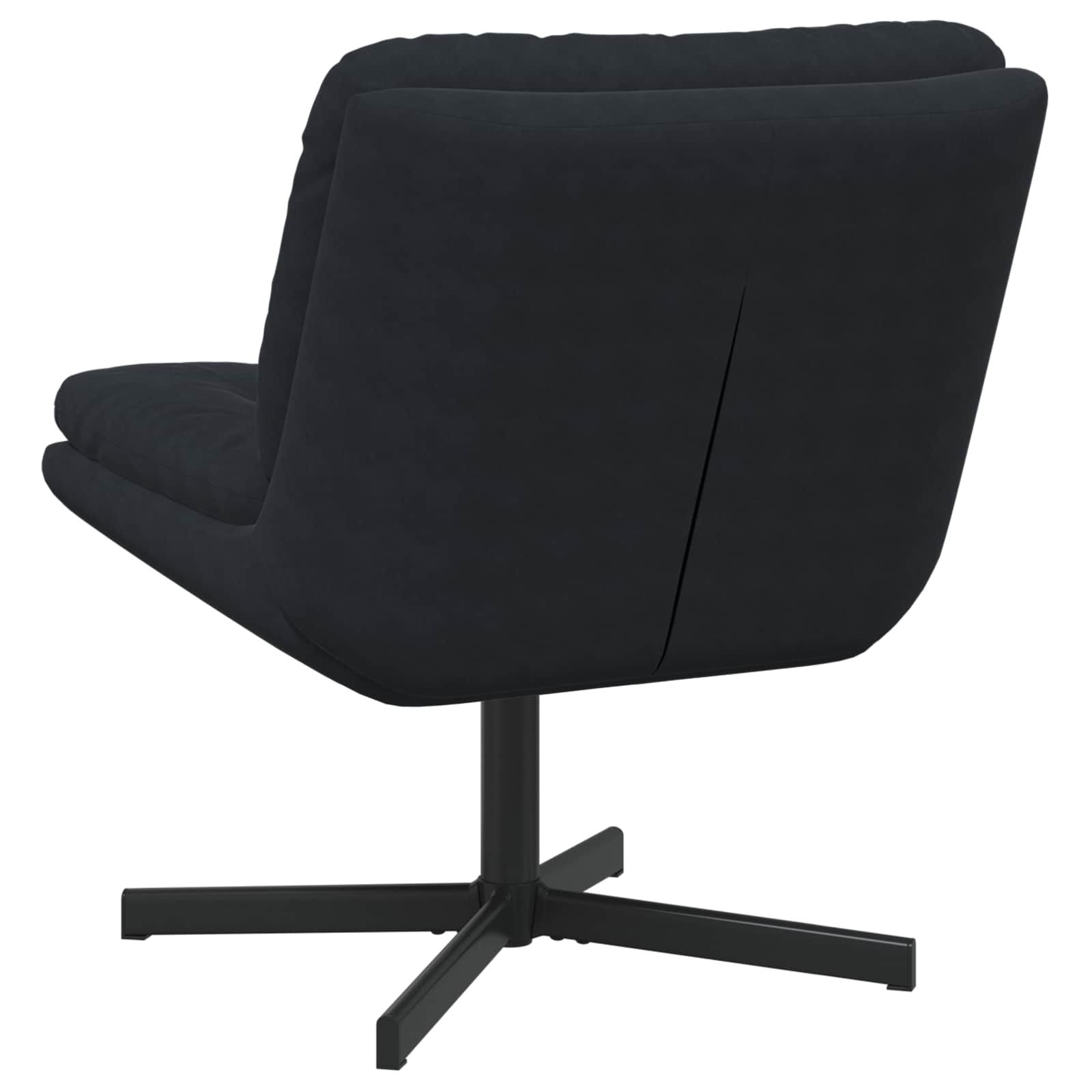 Drehender Entspannungsstuhl Schwarz 63 x 75 x 76 cm Samt