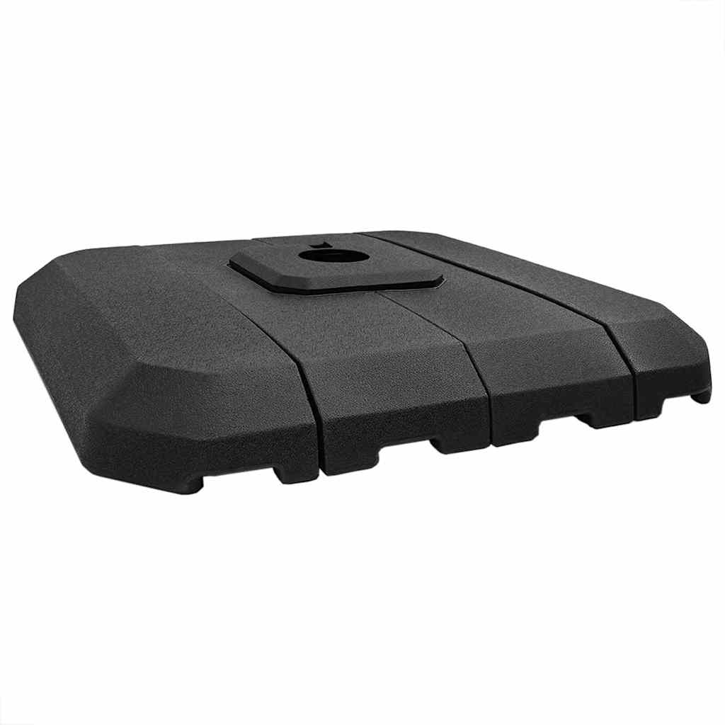 Set mit Ausleger-Sonnenschirmbasis 4 pcs Schwarz