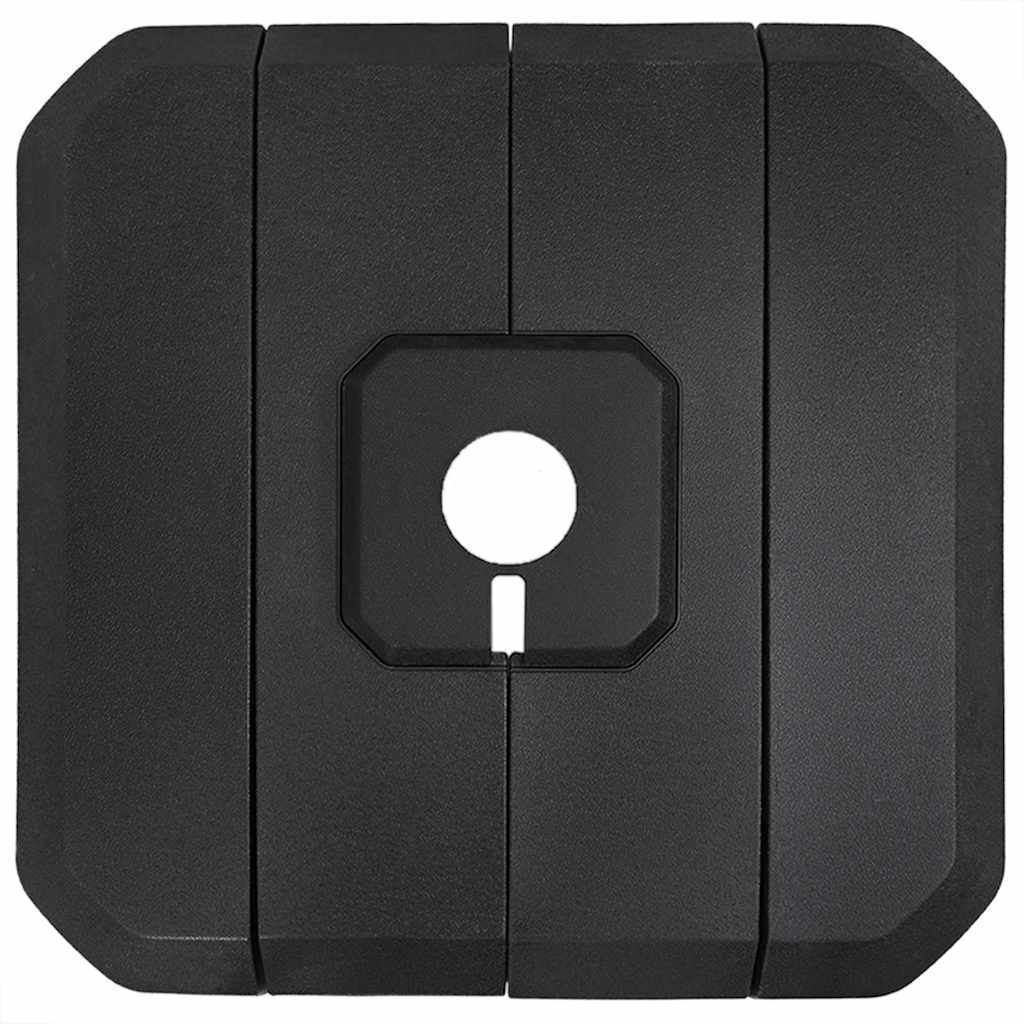 Set mit Ausleger-Sonnenschirmbasis 4 pcs Schwarz