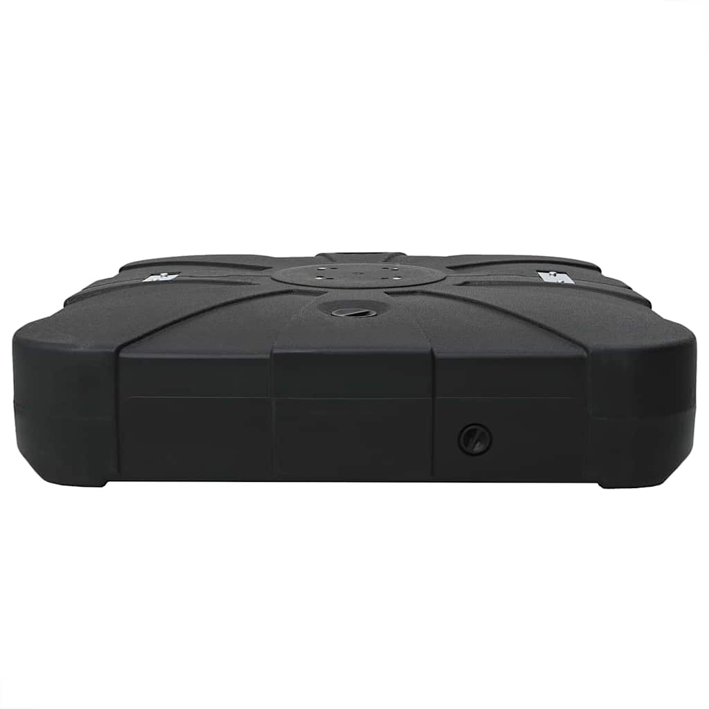 Set mit Ausleger-Sonnenschirmbasis 2 pcs Schwarz