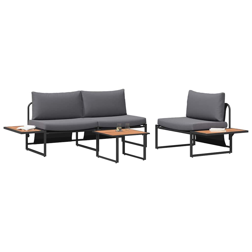 Garten Essgruppe 3 pcs Anthrazit Stahl
