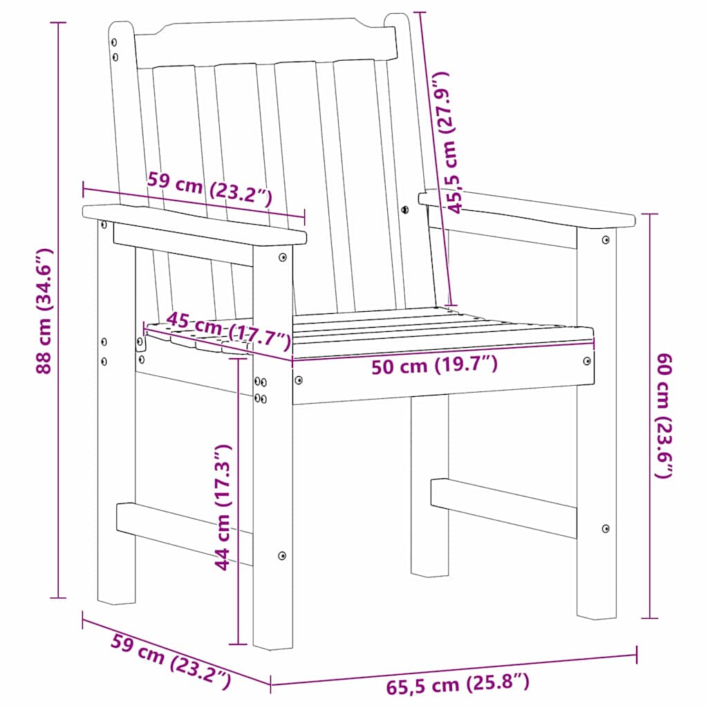 Gartenstuhl 4 stk. Schwarz Polyethylen