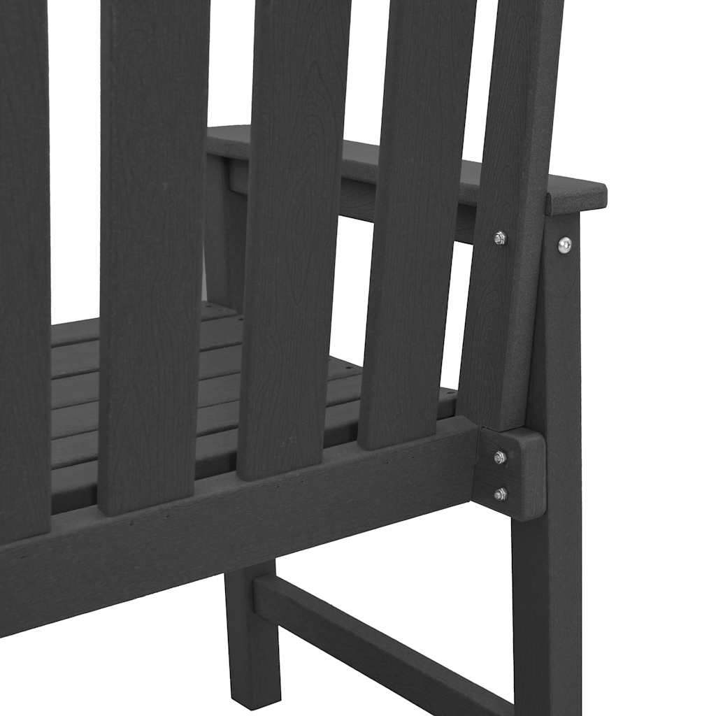 Gartenstuhl 6 stk. Schwarz Polyethylen