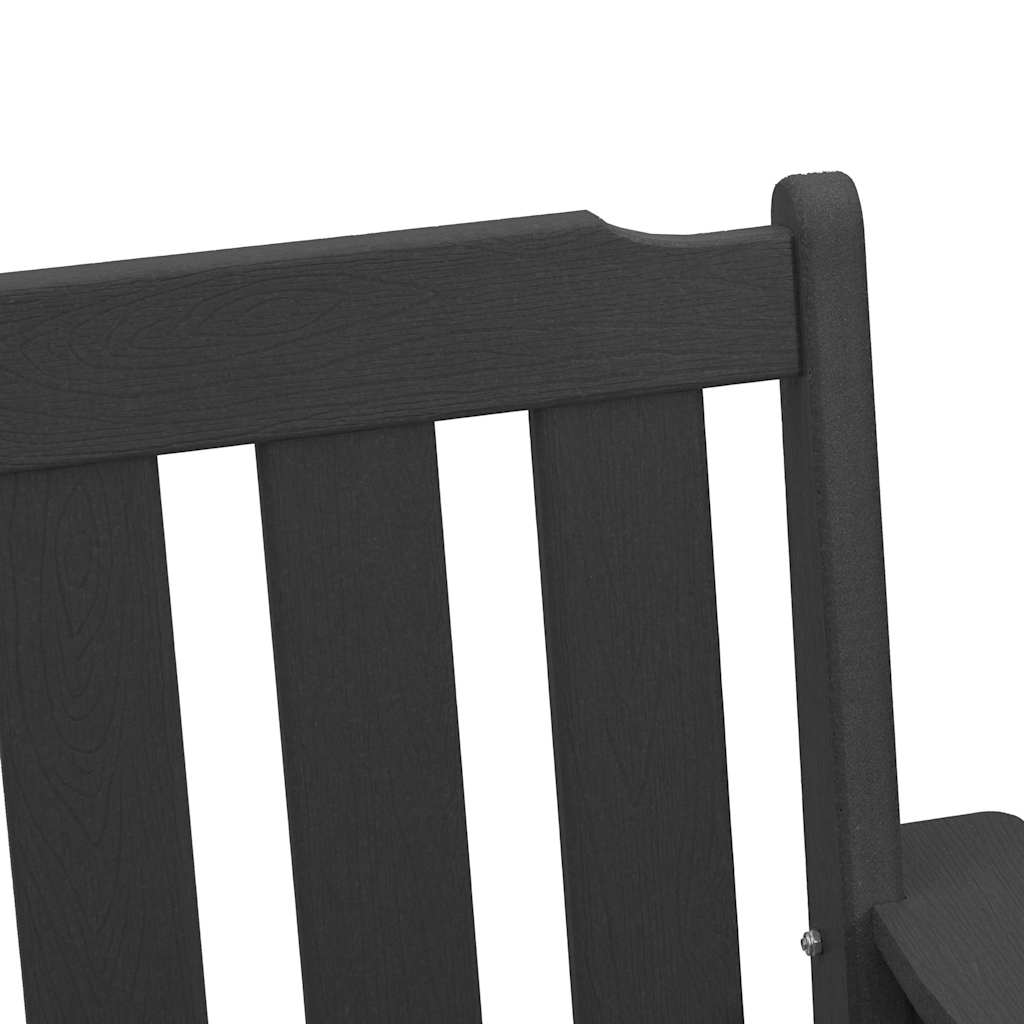 Gartenstuhl 6 stk. Schwarz Polyethylen