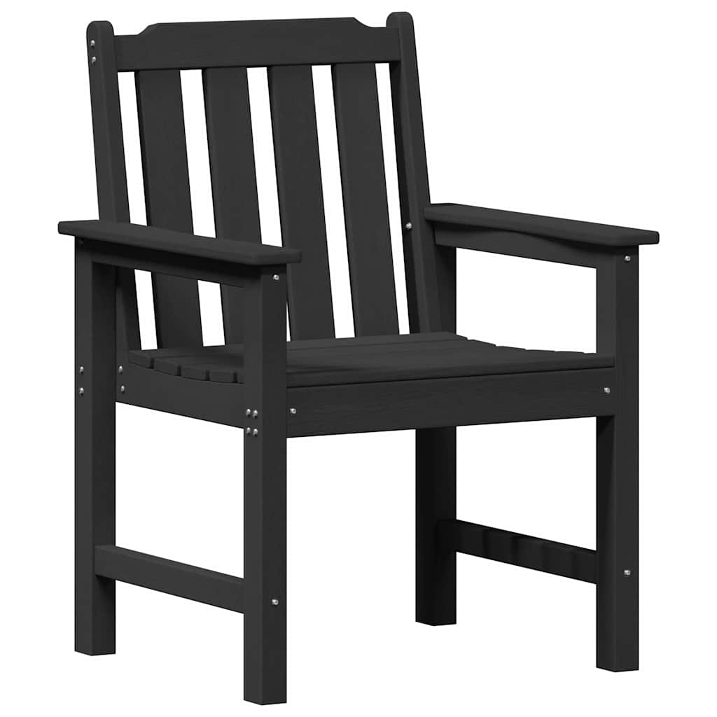 Gartenstuhl 6 stk. Schwarz Polyethylen