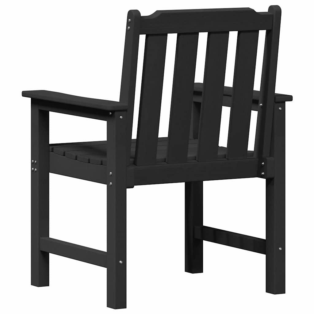 Gartenstuhl 6 stk. Schwarz Polyethylen