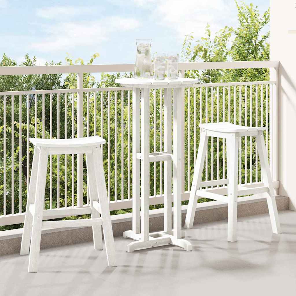 Garten Bar Set 3 stk. Weiß HDPE
