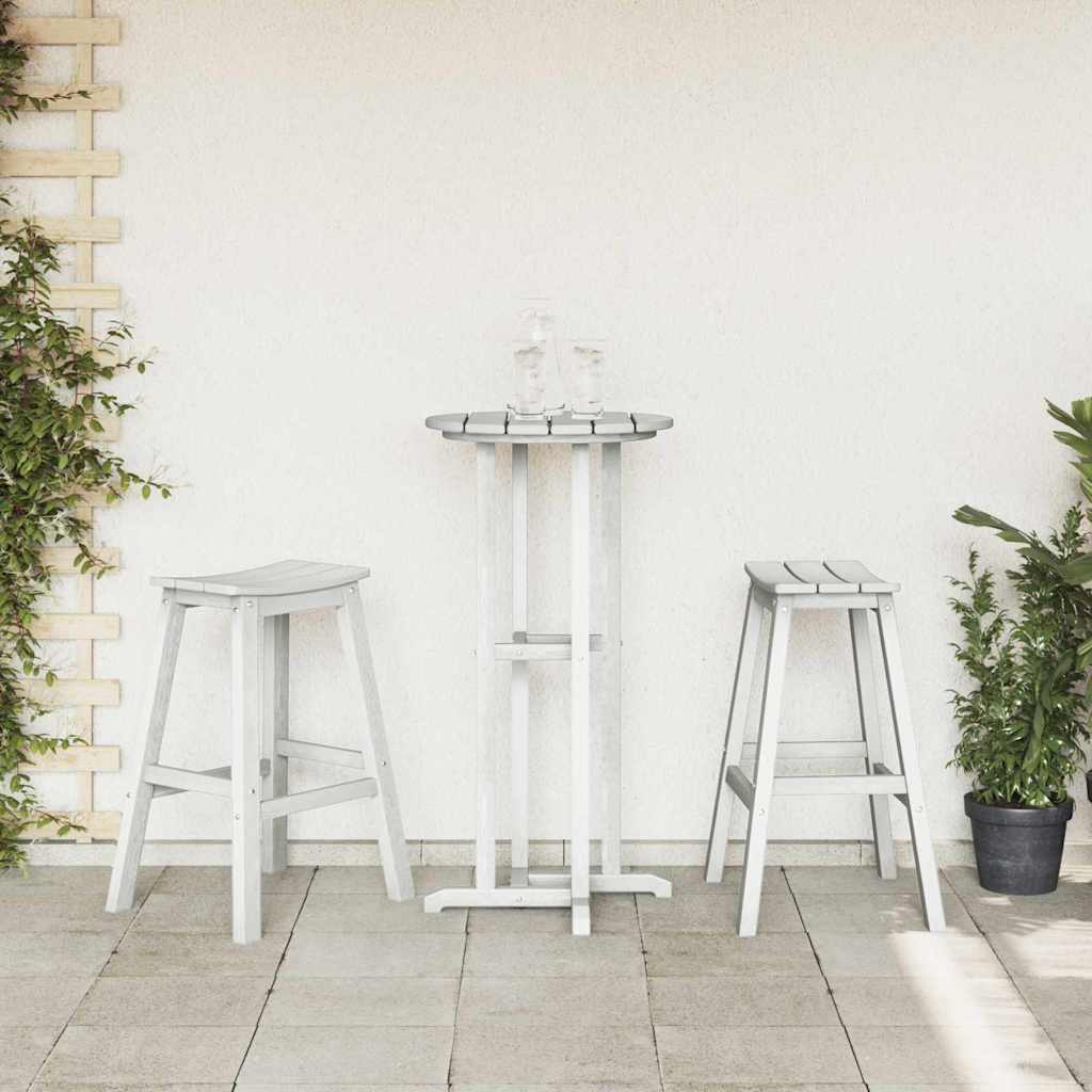 Garten Bar Set 3 stk. Weiß HDPE