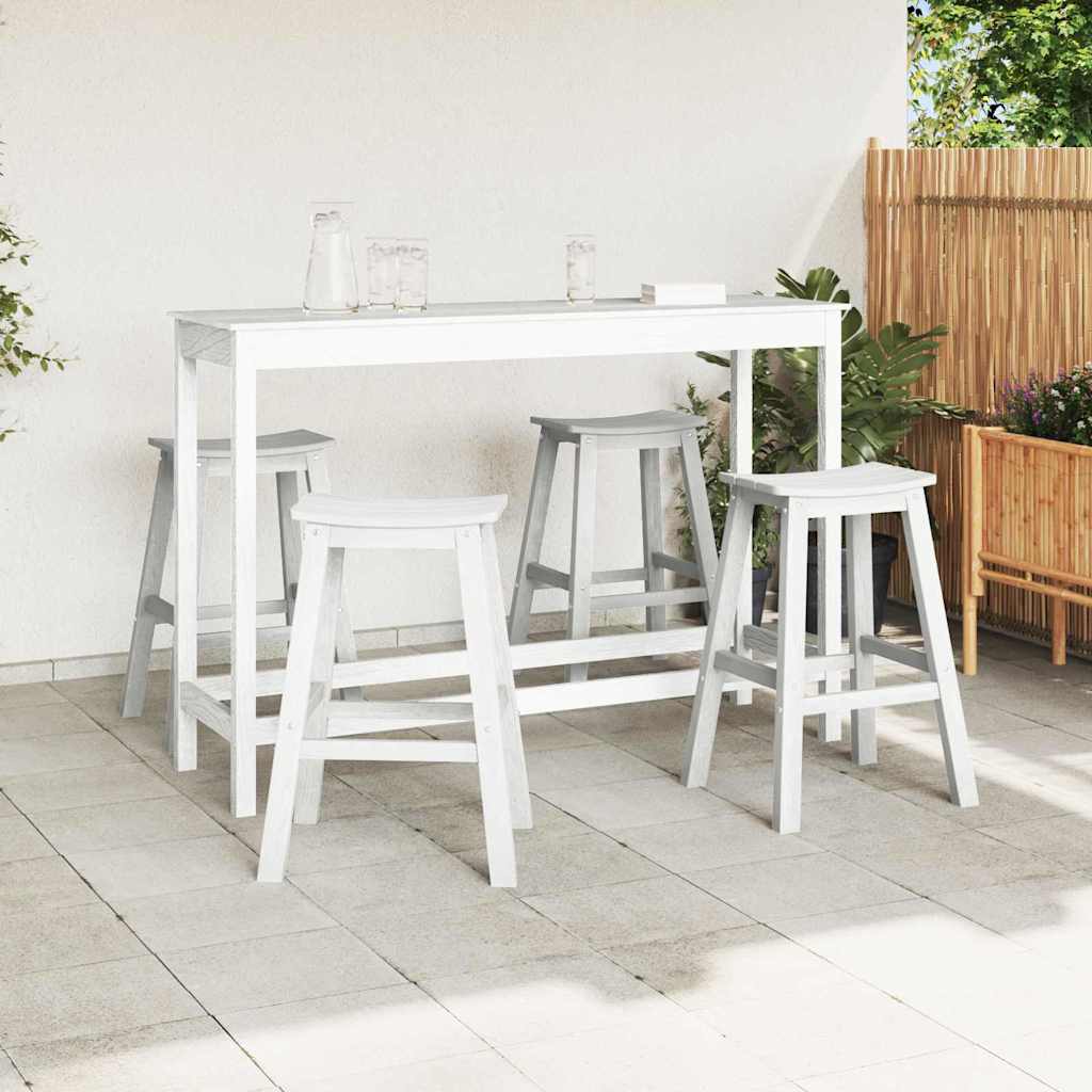 Garten Bar Set 4 Stk. Weiß HDPE