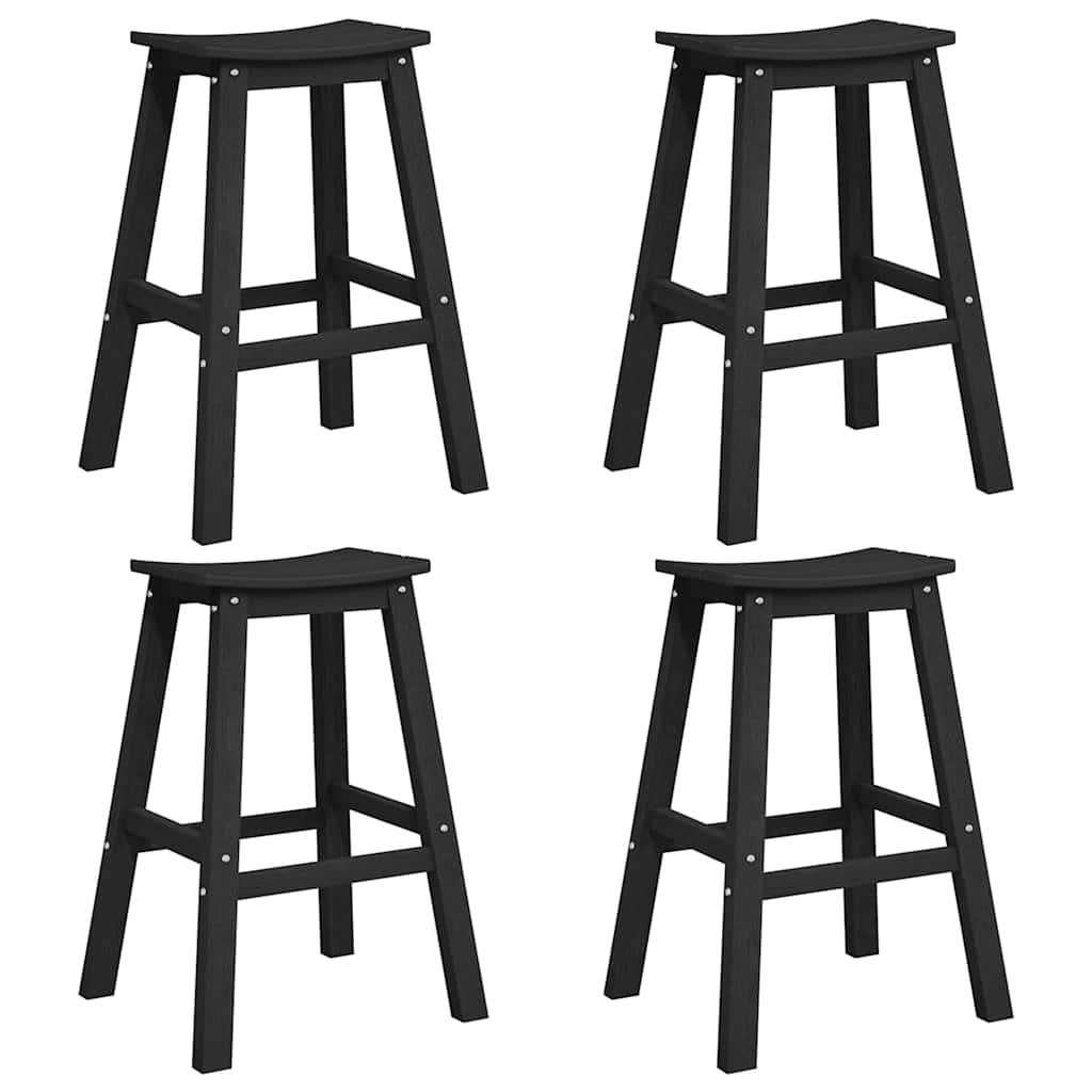 Garten Bar Set 4 stk. Schwarz HDPE