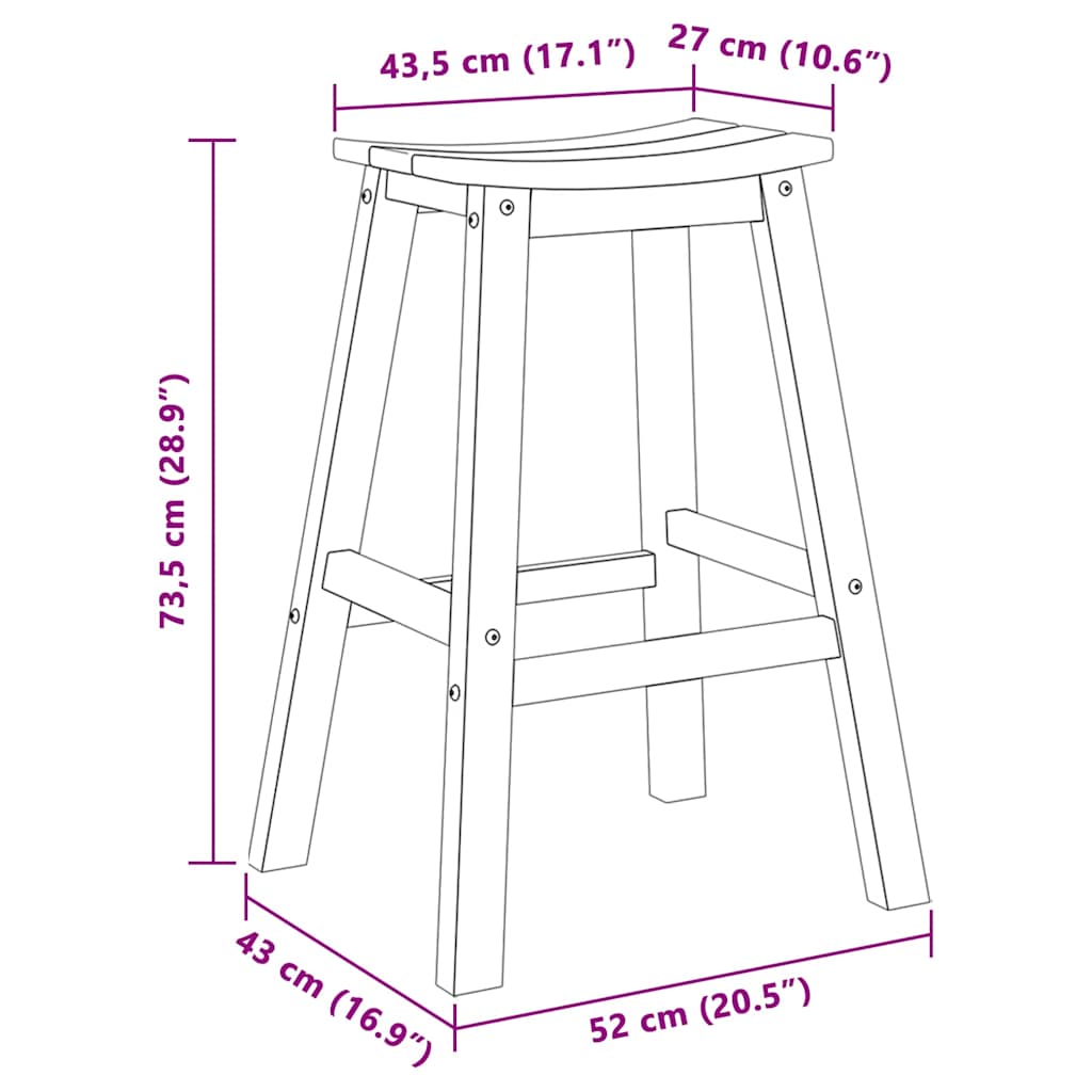 Garten Bar Set 4 stk. Schwarz HDPE