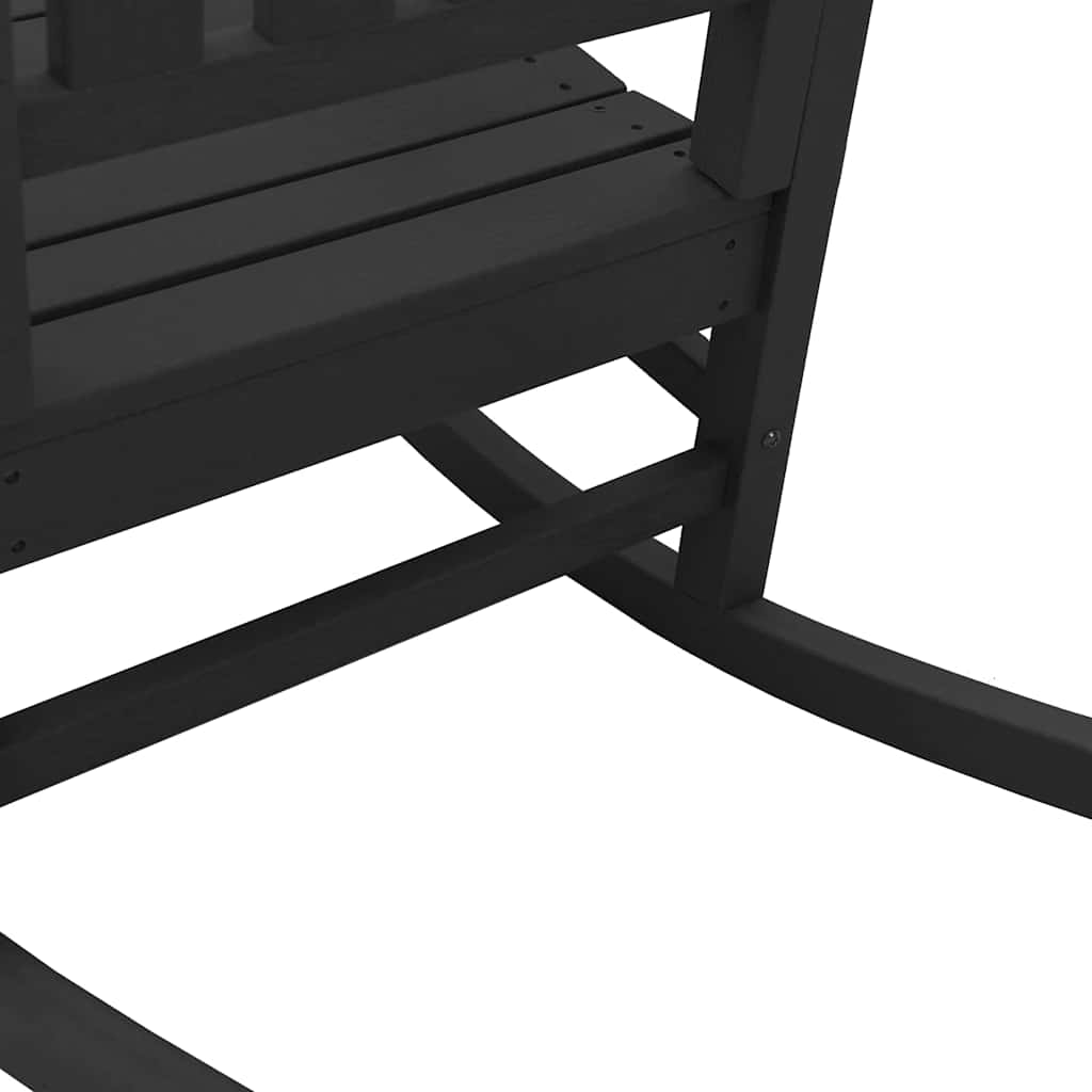 Schaukelstuhl 2 stk. Schwarz Polyethylen