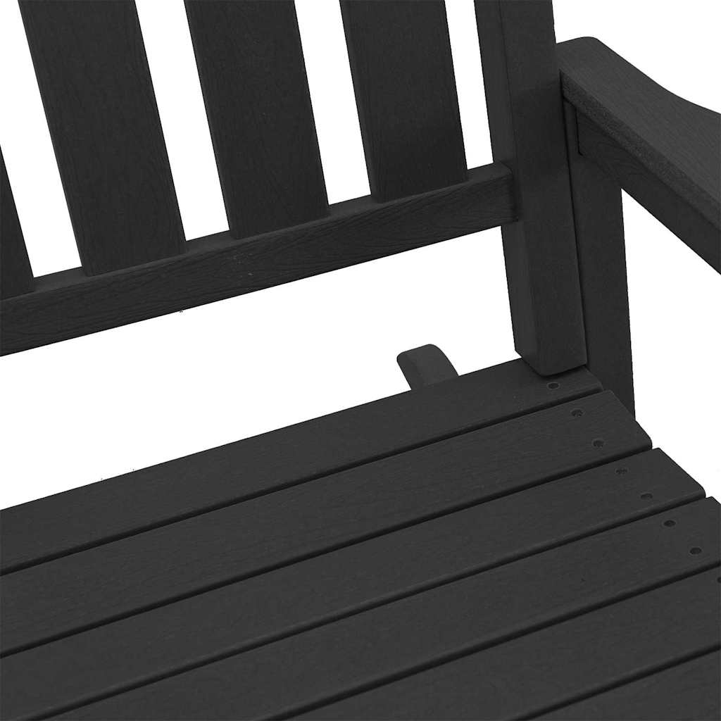 Schaukelstuhl 2 stk. Schwarz Polyethylen