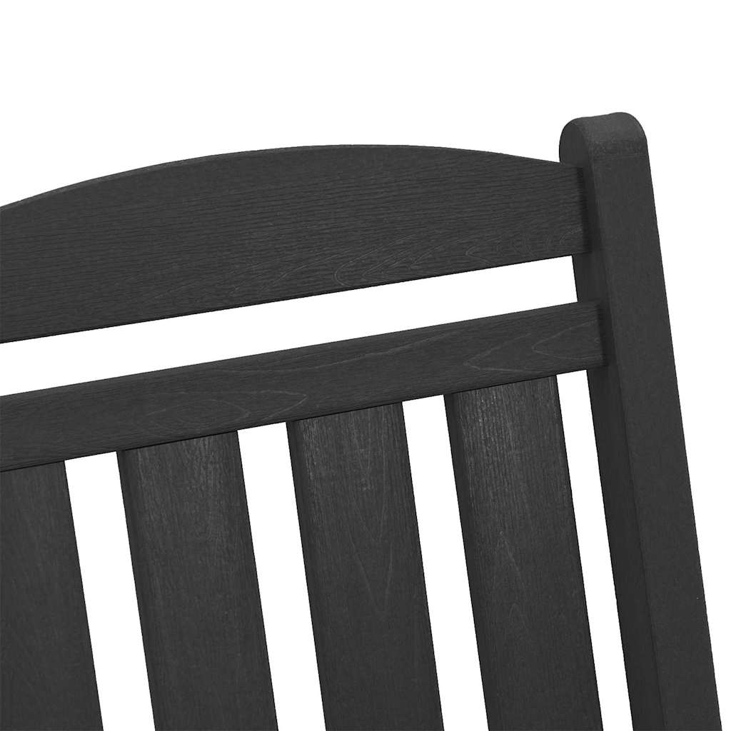 Schaukelstuhl 2 stk. Schwarz Polyethylen