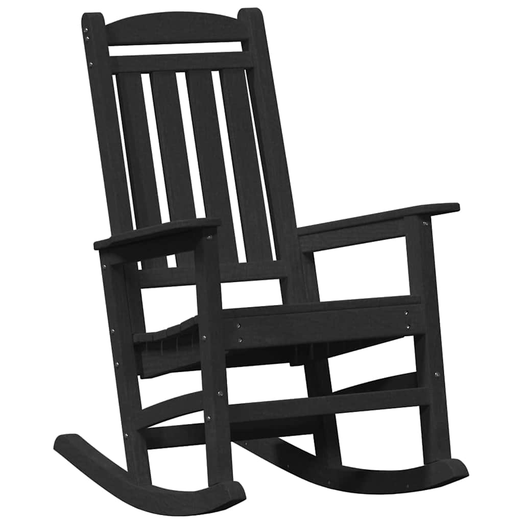 Schaukelstuhl 2 stk. Schwarz Polyethylen